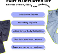 Adjustable Waist Extender and Tightener Kit for Jeans and Pants – Includes Elastic Stretch Buttons and Snap Pins for Maternity, Bloating, and No-Sew Waistband Solutions for Men and Women