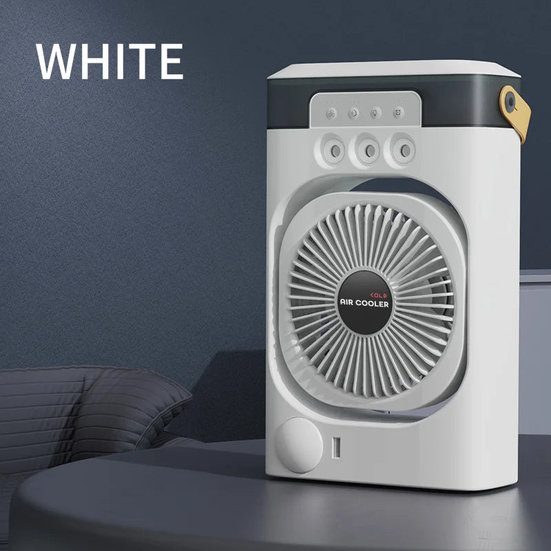 High Quality Mini Water Air Cooler Mist Fan 3000 MAh/5000 MAh Rechargeable 3 Wind Speeds Worm-wheel Engine Air Cooling