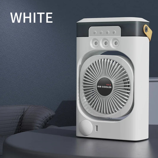 High Quality Mini Water Air Cooler Mist Fan 3000 MAh/5000 MAh Rechargeable 3 Wind Speeds Worm-wheel Engine Air Cooling