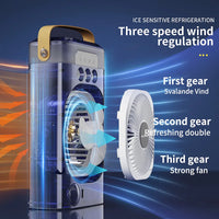 High Quality Mini Water Air Cooler Mist Fan 3000 MAh/5000 MAh Rechargeable 3 Wind Speeds Worm-wheel Engine Air Cooling