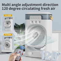 High Quality Mini Water Air Cooler Mist Fan 3000 MAh/5000 MAh Rechargeable 3 Wind Speeds Worm-wheel Engine Air Cooling