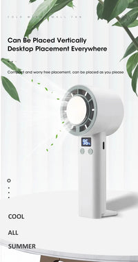 Lumina Terra™ ChillCore X – Smart Handheld Fan with Semiconductor Cooling & USB Recharge