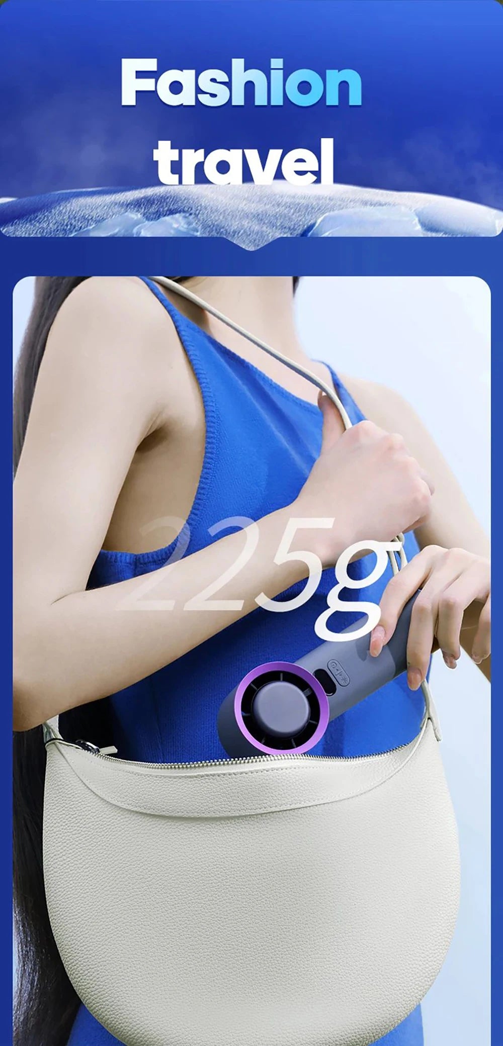 Lumina Terra™ ChillMate 100 – Portable Turbo Fan for Travel & Outdoor Use