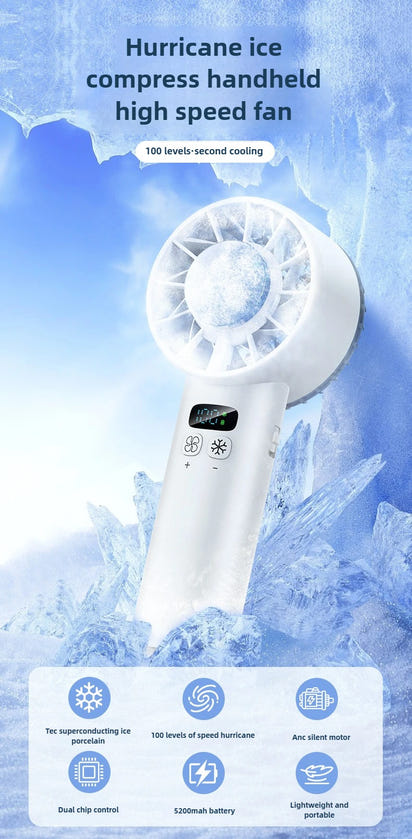 ❄️ Lumina Terra™ IceFlex Turbo – High-Speed Cooling Fan with LED Display & Ice Compress Tech