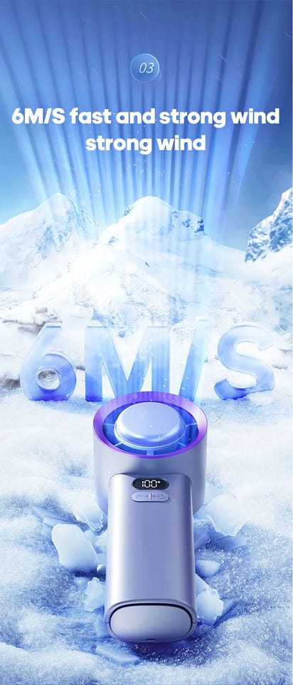 Lumina Terra™ ChillMate 100 – Portable Turbo Fan for Travel & Outdoor Use