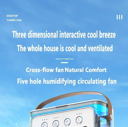 Lumina Terra™ BreezeGlow 3-in-1 – Portable Air Cooler, Humidifier & LED Night Fan for Home & Office