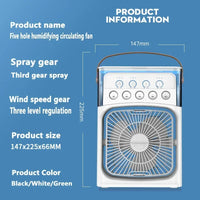 Lumina Terra™ BreezeGlow 3-in-1 – Portable Air Cooler, Humidifier & LED Night Fan for Home & Office