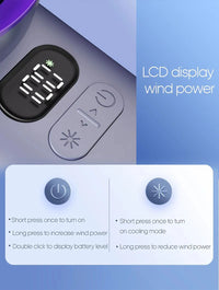 Lumina Terra™ ChillMate 100 – Portable Turbo Fan for Travel & Outdoor Use