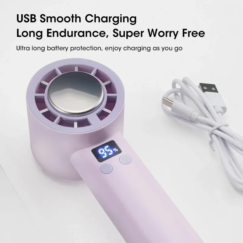 Lumina Terra™ ChillCore X – Smart Handheld Fan with Semiconductor Cooling & USB Recharge