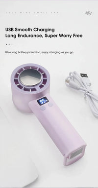 Lumina Terra™ ChillCore X – Smart Handheld Fan with Semiconductor Cooling & USB Recharge