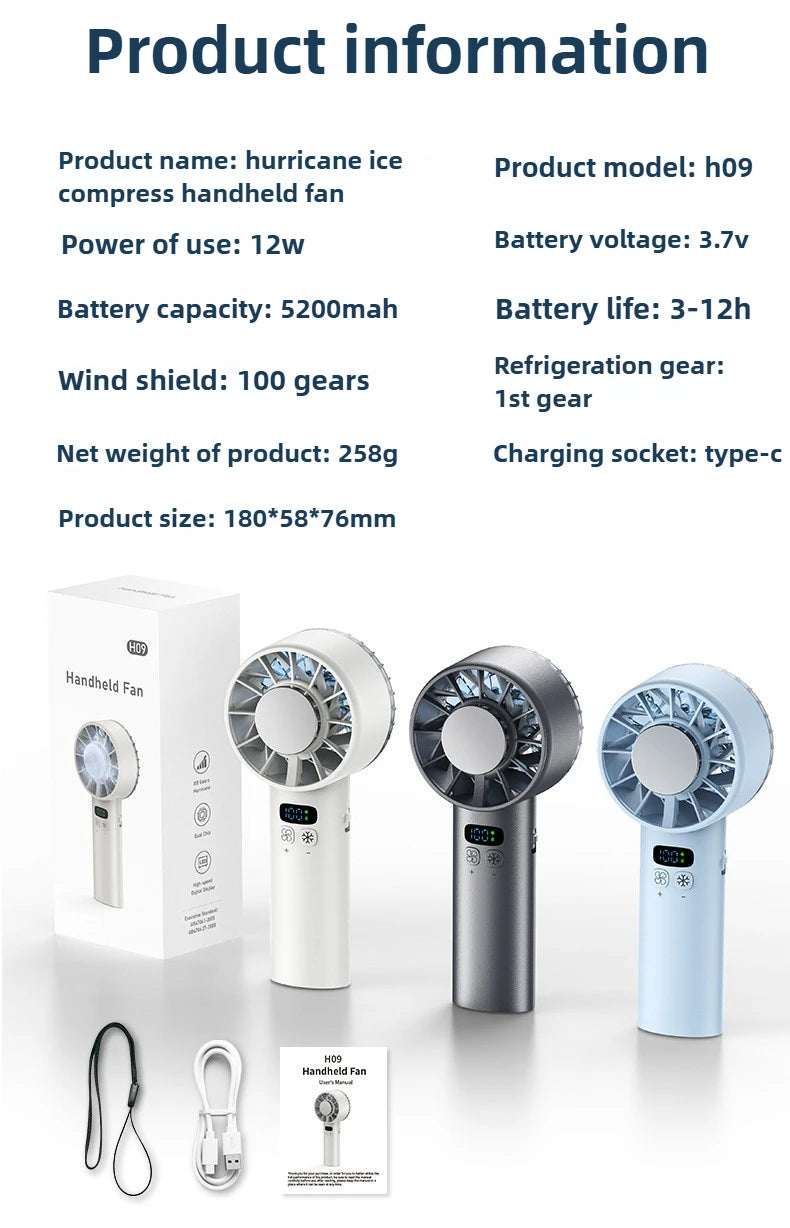 ❄️ Lumina Terra™ IceFlex Turbo – High-Speed Cooling Fan with LED Display & Ice Compress Tech