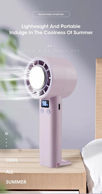 Lumina Terra™ ChillCore X – Smart Handheld Fan with Semiconductor Cooling & USB Recharge