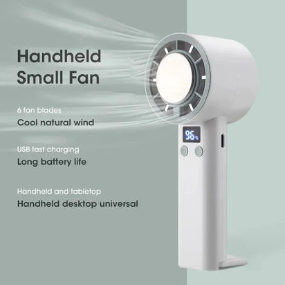 Lumina Terra™ ChillCore X – Smart Handheld Fan with Semiconductor Cooling & USB Recharge