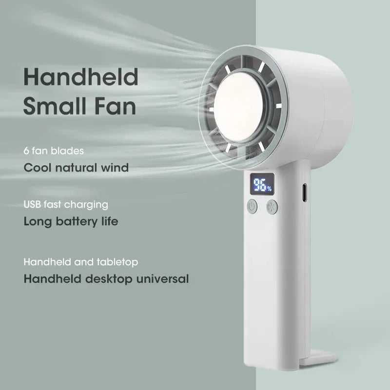 Lumina Terra™ ChillCore X – Smart Handheld Fan with Semiconductor Cooling & USB Recharge