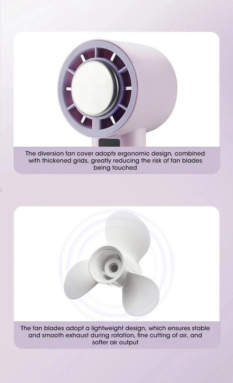 Lumina Terra™ ChillCore X – Smart Handheld Fan with Semiconductor Cooling & USB Recharge