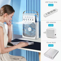 Lumina Terra™ BreezeGlow 3-in-1 – Portable Air Cooler, Humidifier & LED Night Fan for Home & Office