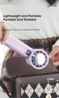 Lumina Terra™ ChillCore X – Smart Handheld Fan with Semiconductor Cooling & USB Recharge